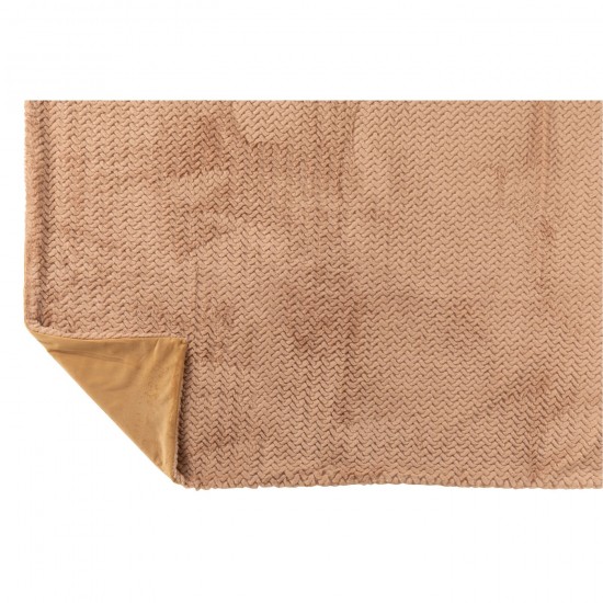 J-Line J Line Jolipa Couverture Polyester Camel.