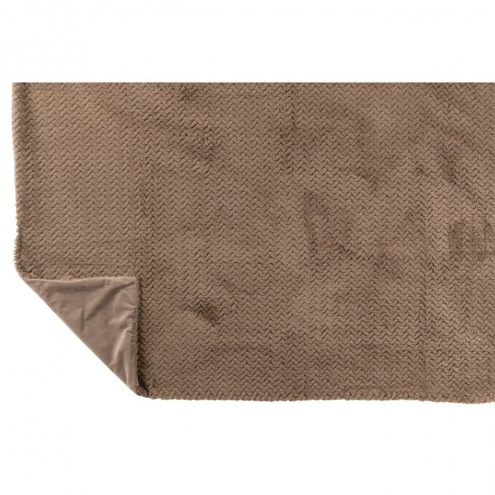 J-Line J Line Jolipa Couverture Polyester Taupe.