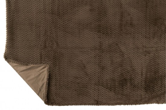 J-Line J Line Jolipa Couverture Polyester Marron Foncé.
