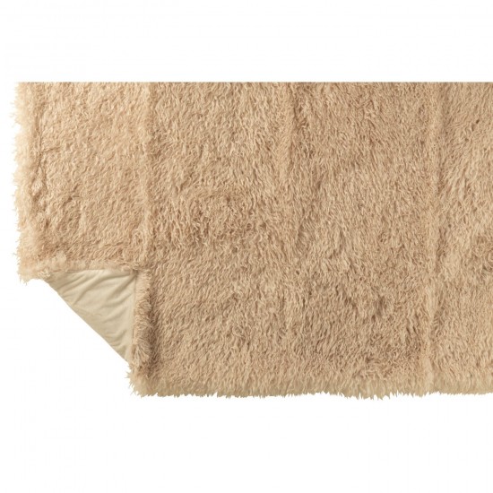 J-Line J Line Jolipa Couverture Moutie Polyester Beige.