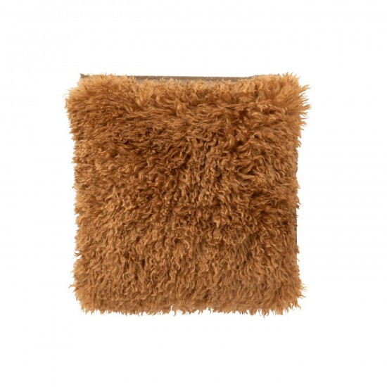 J Line Coussin Moutie Polyester Marron L45xB45xH15 cm Jline 56919 by Jolipa 56919.