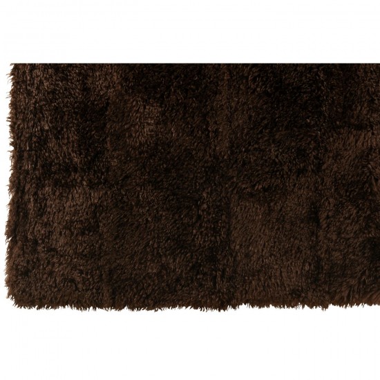 Jolipa Couverture Moutie Polyester Marron Foncé.