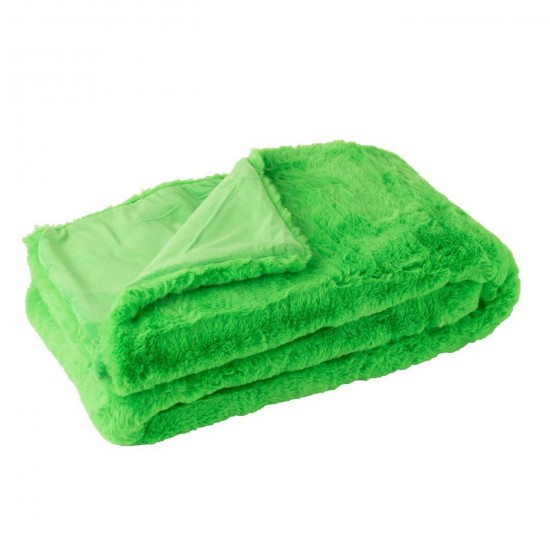 J Line Couverture Cutie Polyester Vert Fluo L130xB180xH3 cm Jline 56924 by Jolipa 56924.