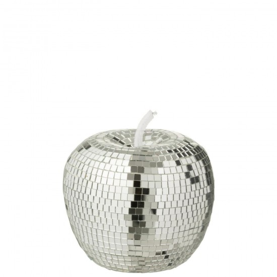 J Line Pomme Miroir Mousse Argenté Large L12xB12xH12 cm Jline 56970 by Jolipa 56970.