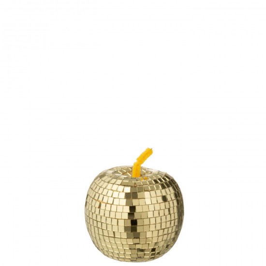 J Line Pomme Miroir Mousse Doré Small L8xB8xH10 cm Jline 56971 by Jolipa 56971.