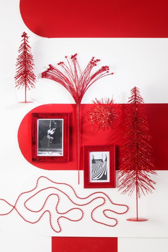 Jolipa Cadre Photo Miroir 13X18Cm Verre Rouge Large.