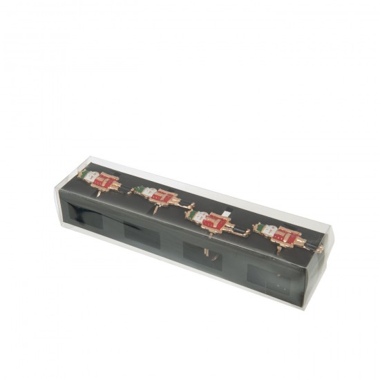 Jolipa Boite De 4 Rond De Serviette Casse Noisette Fer Rouge Noël Vert Foncé.