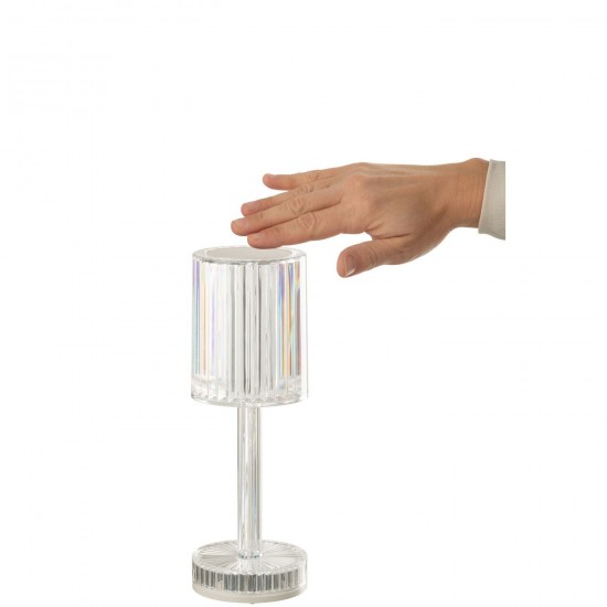 J-Line Lampada Da Tavolo Dimmerabile Polistirene Trasparente.