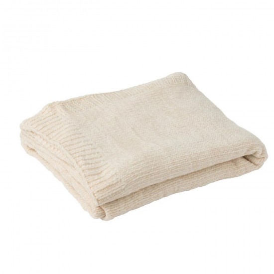 J Line Couverture Chenille Polyester Écru L130xB170 cm Jline 57033 by Jolipa 57033.