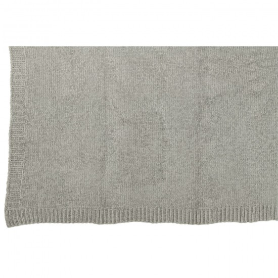 J-Line J Line Jolipa Couverture Chenille Polyester Gris.