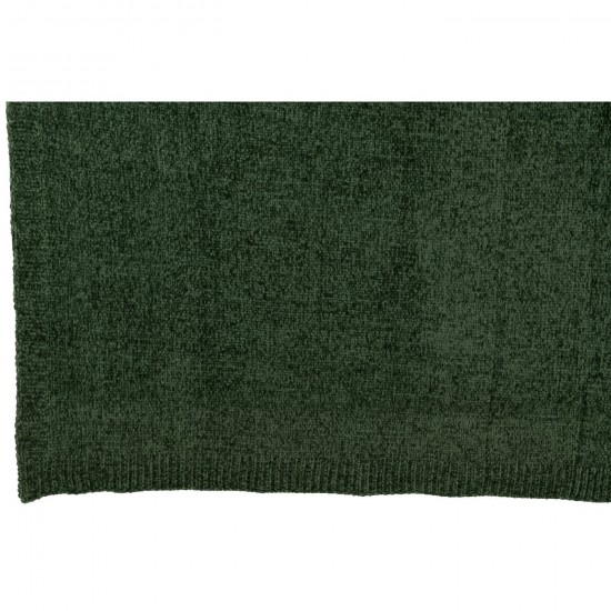 J-Line J Line Jolipa Couverture Chenille Polyester Vert Foncé.