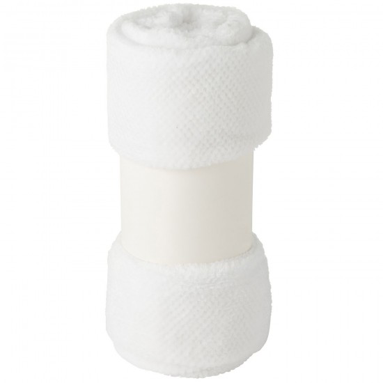 J-Line J Line Jolipa Couverture Snuggle Polyester Blanc.