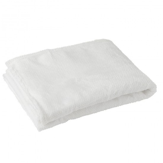 J Line Couverture Snuggle Polyester Blanc L130xB170 cm Jline 57040 by Jolipa 57040.