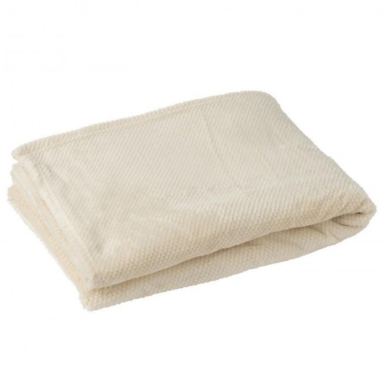 J Line Couverture Snuggle Polyester Écru L130xB170 cm Jline 57041 by Jolipa 57041.