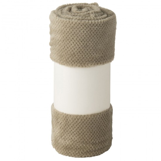 J-Line J Line Jolipa Couverture Snuggle Polyester Gris.