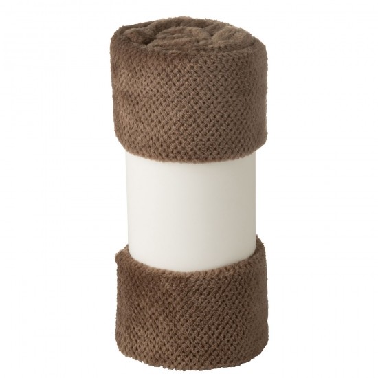J-Line J Line Jolipa Couverture Snuggle Polyester Marron.