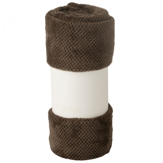 J-Line J Line Jolipa Couverture Snuggle Polyester Marron Foncé.
