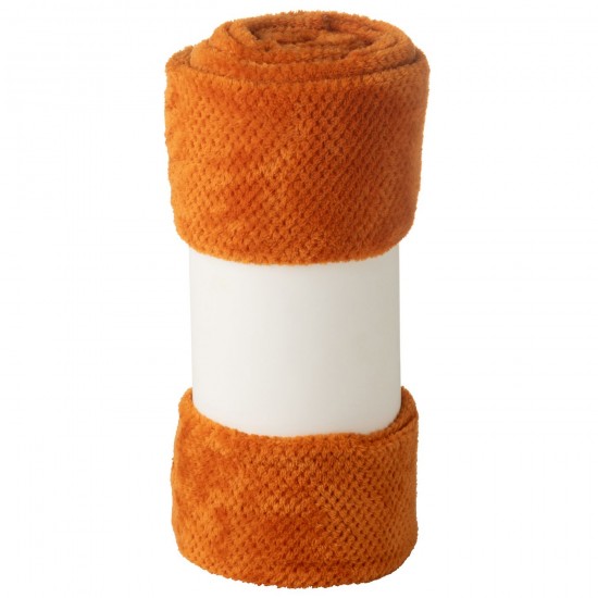 J-Line J Line Jolipa Couverture Snuggle Polyester Orange.
