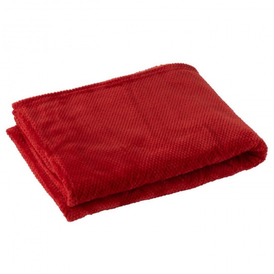 J Line Couverture Snuggle Polyester Rouge L130xB170 cm Jline 57050 by Jolipa 57050.