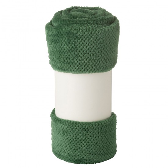 J-Line J Line Jolipa Couverture Snuggle Polyester Vert Foncé.
