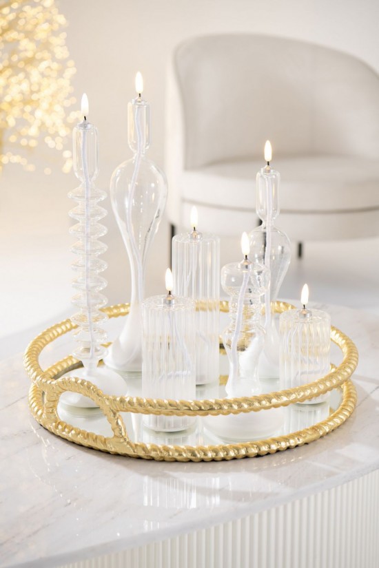 Jolipa Bougie Led Verre Transparent Medium.