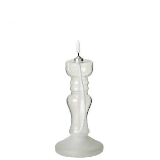 J Line Bougie Led Verre Transparent L10xB10xH23 cm Jline 57080 by Jolipa 57080.