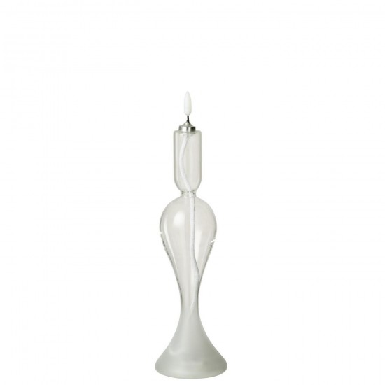 J Line Bougie Led Verre Transparent Small L8xB8xH26 cm Jline 57083 by Jolipa 57083.