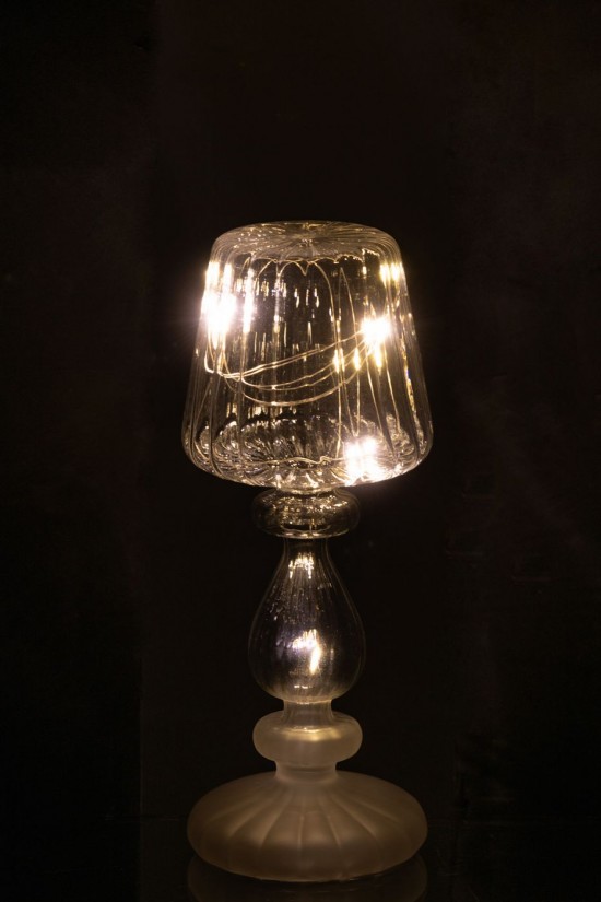 J-Line J Line Lampes LED Lampe LED Jolipa Lampe Led Givré Verre Transparent.