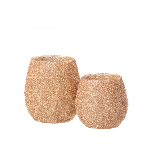 Jolipa Photophore Verre Pêche Large.