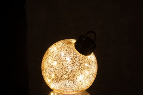 J-Line J Line boules de noel Jolipa Boule De Noël Led Verre Doré Small.