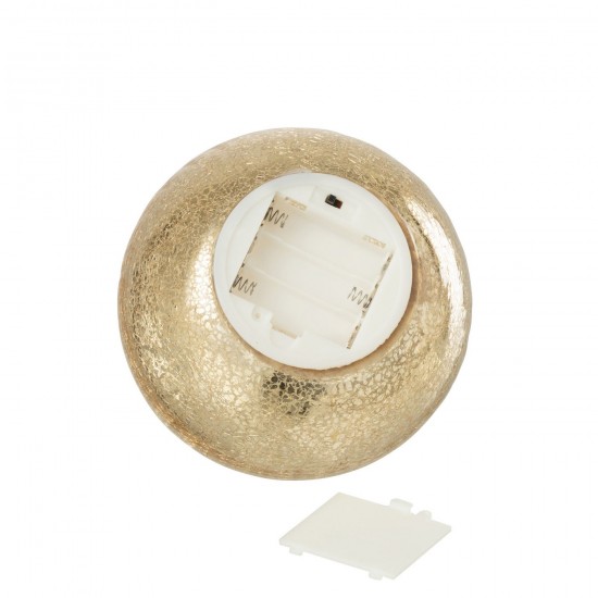 Jolipa Boule De Noël Led Verre Doré Small.