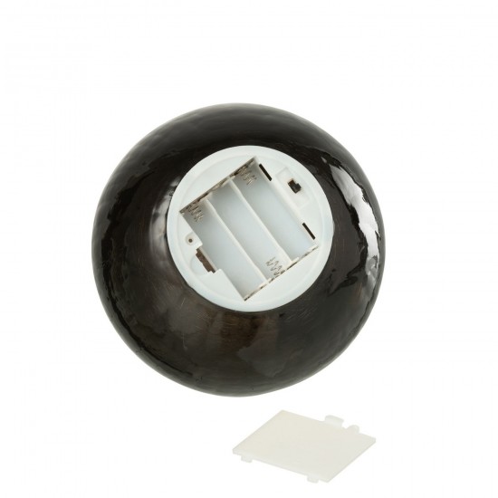 Jolipa Boule De Noël Led Verre Noir Large.