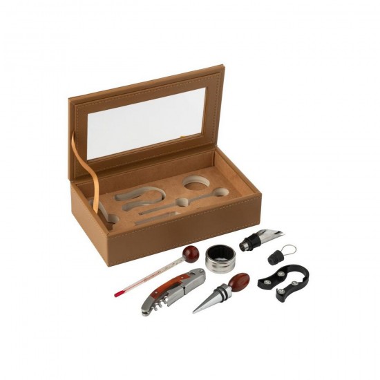 J Line Boîte Accessoires À Vin Pu Camel L23xB14xH6 cm Jline 57179 by Jolipa 57179.