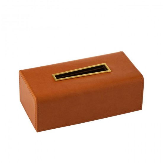 J Line Boîte À Mouchoirs Pu Cognac L26xB14xH8 cm Jline 57181 by Jolipa 57181.
