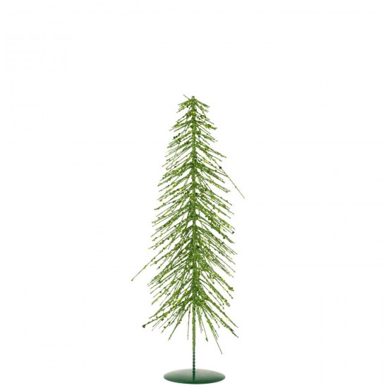 J Line Sapin De Noël Paillettes Plastique Vert Foncé Medium L14xB14xH45 cm Jline 57192 by Jolipa 57192.