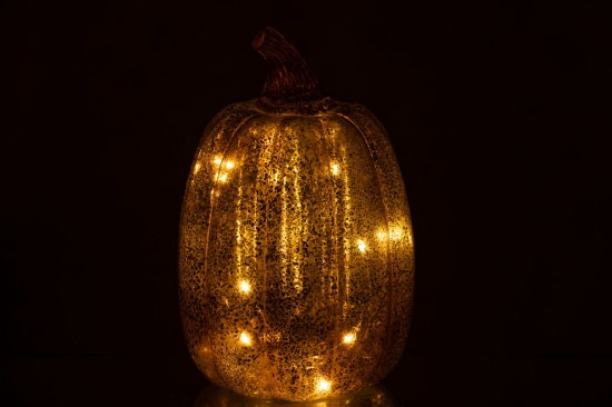 J-Line J Line hivers Jolipa Citrouille Led Verre Marron.