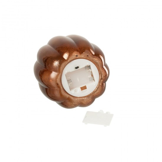 Jolipa Citrouille Led Verre Marron.