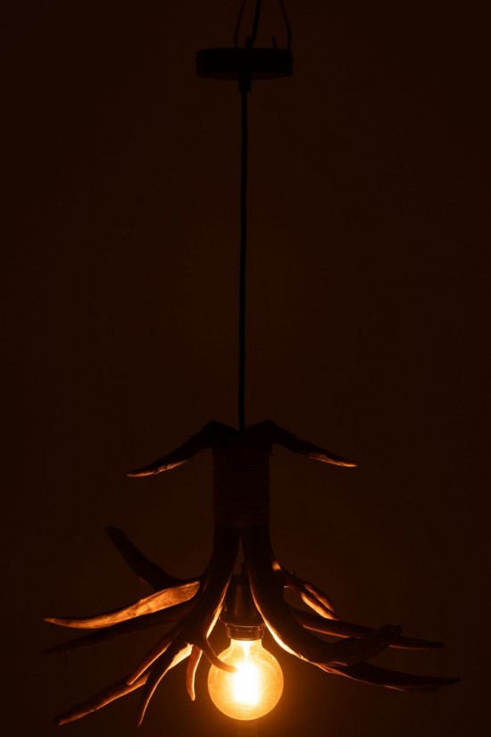 Jolipa Plafonnier Antlers Polyrésine Marron Small.