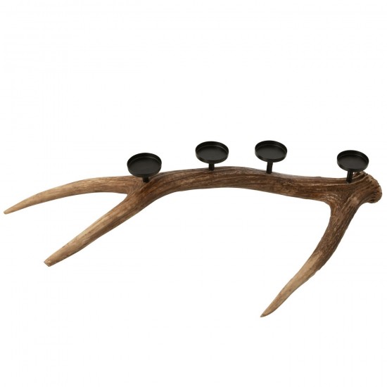 J-Line J Line chandeliers candélabres Jolipa Chandelier Antlers Polyrésine Marron Small.