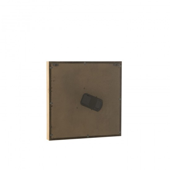 Jolipa Horloge Murale Carré Mdf Naturel Small.