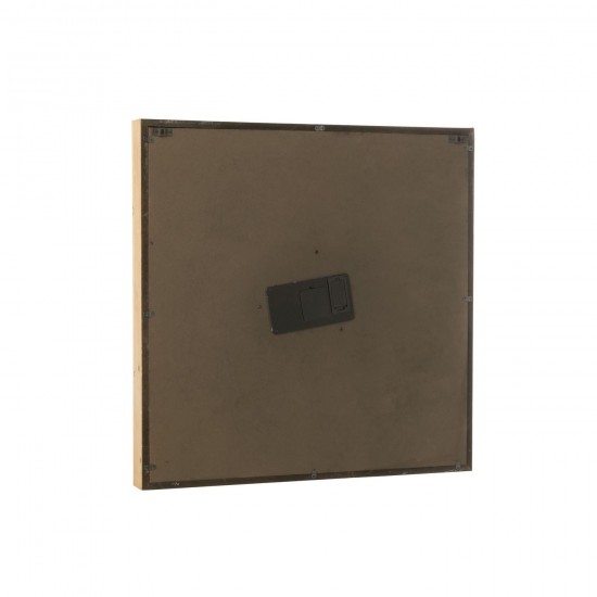 Jolipa Horloge Murale Carré Mdf Naturel Large.