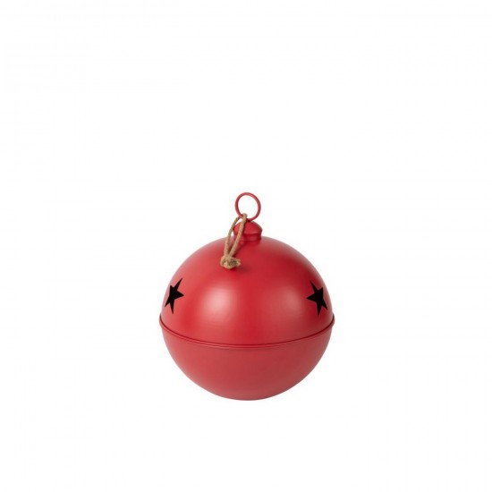 J Line Boule De Noël Mat Balle Fer Rouge Large L51xB51xH60 cm Jline 57304 by Jolipa 57304.