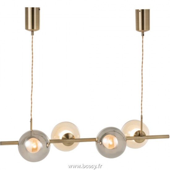 Jolipa Lampara Colgante Yuks 4 Lamparas Acero Oro