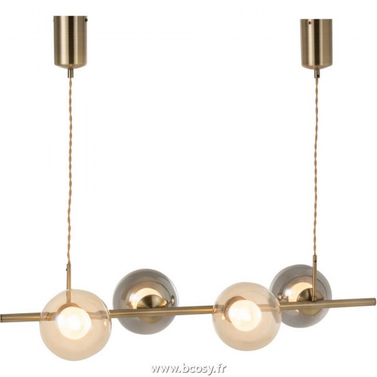 J-Line lampes suspendues suspensions pendantes Lampe Suspendu Yuks 4 Lampesn Acier Or