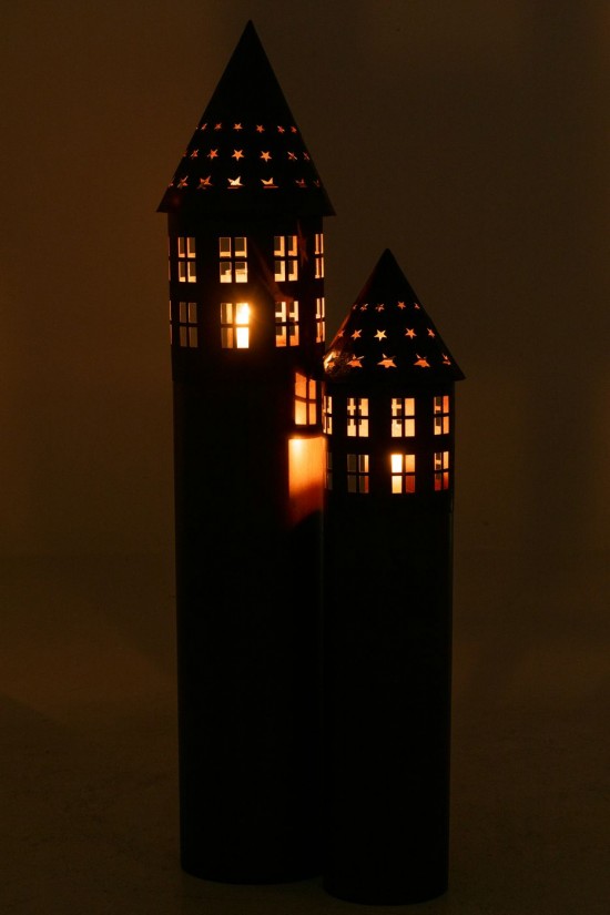 J-Line Candelabro Estrella Plancha Óxido.