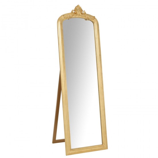 J Line Miroir Sur Pied Emi Bois Doré L56xB180xH8 cm Jline 57463 by Jolipa 57463.