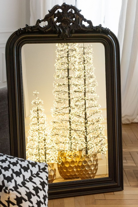 J-Line J Line Miroir mural Miroirs murals Miroir Mural Ema Bois Noir.