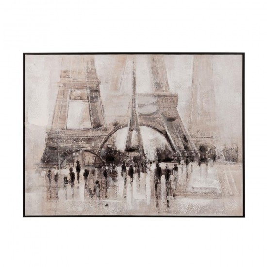 J Line Tableau Eiffel Acrylique Beige Noir L120xB4xH90 cm Jline 57475 by Jolipa 57475.