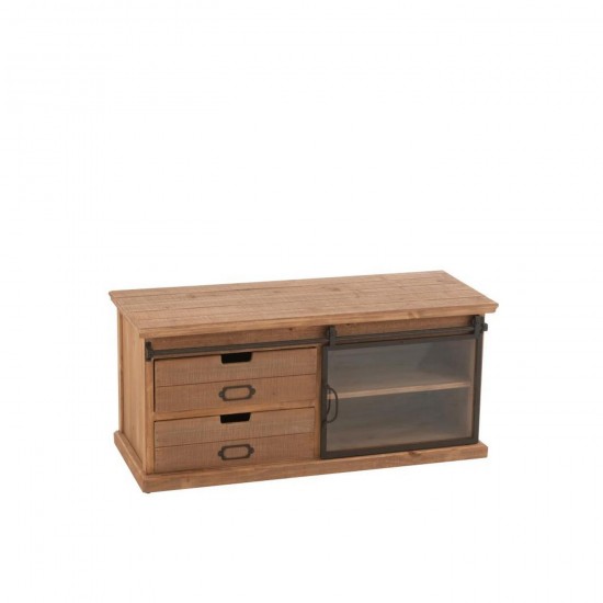 J Line Meuble Tv Sia Mdf Naturel L100xB40xH46 cm Jline 57487 by Jolipa 57487.
