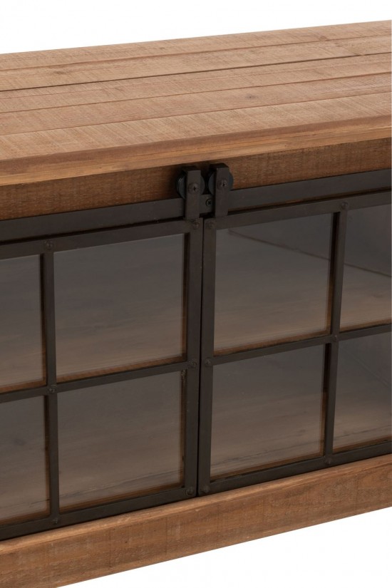 J-Line J Line Meuble TV Meubles TV Meuble Tv Mia Bois De Sapin Naturel.